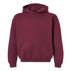 Gildan&reg; Youth Midweight Hooded Turtle Neck Long Sleeve Sweatshirt Maroon