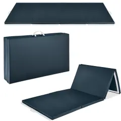 Best Choice Products 10ftx4ftx2in Folding Gymnastics Mat 4-Panel Exercise Workout Floor Mats w/ Handles Eclipse