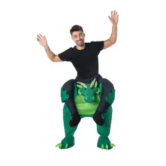 Carry Me Dragon Adult Halloween Costume Ride On Dinosaur Outfit