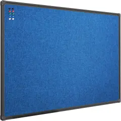 Cork Linen Bulletin Board - 36 X 24 Inch (Blue)