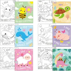 6 Pieces Pre Drawn Painting Canvas - 8 x 10 Inch (Animal)