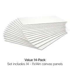 KINGART&reg; Canvas Panels 11" x 14", 14-Pack