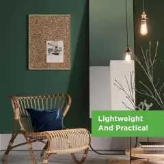 Framed Cork Bulletin Board - 23.6&rdquo;x 15.7(Hellbraun)