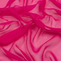 1 Yard Solid Beetroot Silk Chiffon Lightweight Premium Fabric 44 Inch Width