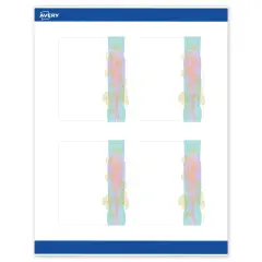 Avery Printable Rectangle Labels with Sure Feed Technology, Pre-Printed Floral Design, Matte White, 4" x 3-1/3", Laser & Inkjet Compatible, 40 Total, Great for Branding, Marketing, and Events