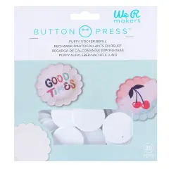 We R Button Press Puffy Sticker Refill Pack 30/Pkg-Puffy Stick