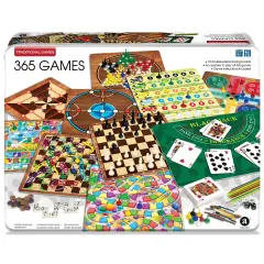 Ambassador Games: 365 Games - Traditional Strategy Board & Card Games, Tin Storage Container, Game for Each Day Of Year, Family, Ages 6+, 1-8 Players