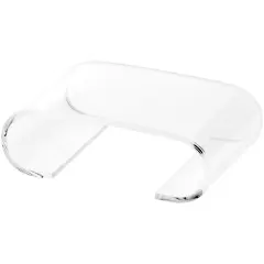 Plymor Clear Acrylic Scroll-Shaped Display Riser, 1.25" H x 4.125" W x 2.5" D (1/8" thick)