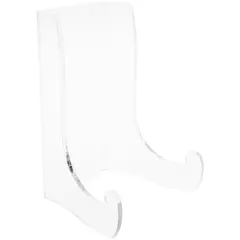 Plymor Clear Acrylic Flat Back Easel With Shallow Support Ledges, 4.5" H x 3.375" W x 2.75" D