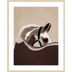 Horse 02 by Emel Tunaboylu Wood Framed Wall Art Print