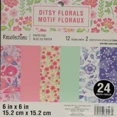 Recollections Ditsy Florals 6 x 6 Paper Pad