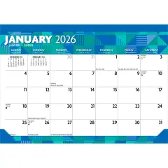 Large Print | 2026 17 x 12 Inch Monthly Desk Pad Calendar