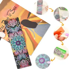 8PCS Mandala Diamond Painting Bookmarks Kit for Adults