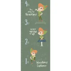 Camelot Fabrics Peter Pan & Tinkerbell Peter Pan Growth Chart 18" Panel