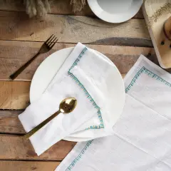 Vibrant Heritage Embroidered Napkin-Set of 2