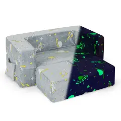 Grey Kids Play Sofa with Ottoman and Removable-Washable Cover Ideal Gift for Birthdays or Christmas