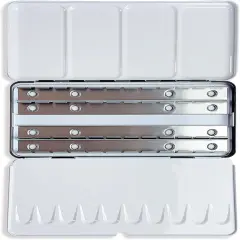 Watercolor Tins Palette Paint Case Large Watercolor Palette Box Metal Tin - Will Hold 48 Half Pans or 28 Full Pans