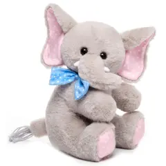 Bearington Dotty Daisy The Stuffed Elephant, 10 Inch Elephant Stuffed Animal, Easter Stuffed Animal Pink