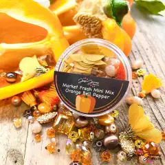 Jesse James Beads Mini Bead Mix in Orange Bell Pepper