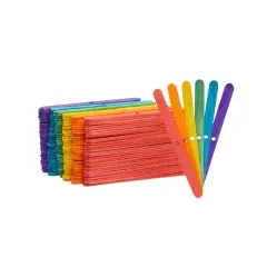 Wooden Wick Holders for Candle Making, Centering Tool (4.4 x 0.35 x 0.08 Inches, 6 Colors, 250 Pack) Multicolor