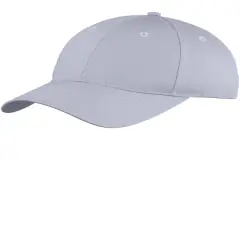 Port & Company&reg; Six Panel Unstructured Twill Cap Silver