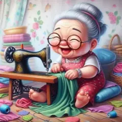 Diamond Art Kits for Adults-Diamond Art Paintings-Cartoon Grandma Full Drill Diamond Dots Paintings for Beginners, Round 5D Paint with Diamonds Pictures Gem DIY Crafts Kits