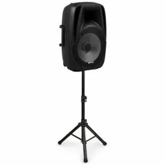 Active 2-Way Speaker with LED Lights, Mic Input and Remote Control