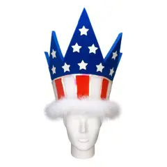 USA Crown Hat Patriotic & Regal Party Accessory