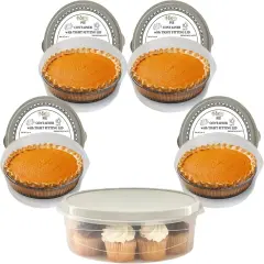 2-Pack 10-Inch Airtight Food Storage Container with Lid - Portable Carrier for Pies, Cakes, Cupcakes & More - BPA-Free Clear Plastic - Secure & Easy Transport