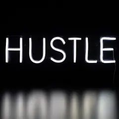 Northlight LED Hustle Neon Lighted Wall Sign - 20" - White