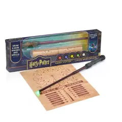 Wizarding World: Deluxe Lumos Wand - Harry Potter - 14" Hand-Painted Replica, Multi-Color LED Tip, Spell Poster, Collectible Toy, App Photo Play