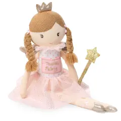 Bearington Pixie Soft Plush Tooth Fairy Doll, 14 Inches, For Ages 3-14 Pink