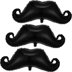 Beard Balloons Father's Day Balloons Big Black Beard Foil Balloons for Father's Day Party Decorations Father's DayThemed Party Father's Day Birthday Party Father's Day Decor Supplies 3pcs