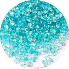 4500 Pcs SS6 2mm AB Flatback Rhinestones for Nails Art Crafts Transparent Glitter Round Gems Crystals DIY Clothes Shoes(Clear Aqua Blue AB)