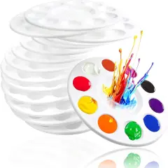 22 PCS Paint Tray Palettes for Kids, Plastic Paint Pallet with 10 Wells, Acrylic Artist Paint Tray Palette for Kids