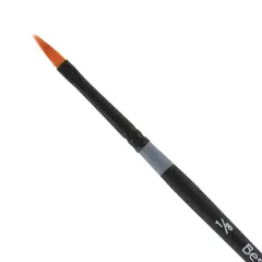 Creative Mark Beste Golden Taklon Filbert Rake 1/8" Artist Brush, Professional Watercolor Brushes, For Acrylic Painting, Short Handle, Sharp Edges, Hand-Tied & Shaped