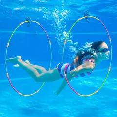 Summer Pool Toys, Fun Swimming Pool Toys for Kids Diving Practice, Floating Toys, Swim Thru Rings