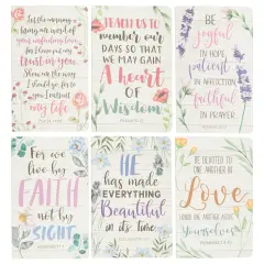Faith Prayer Journal Notebooks for Women with Quotes (5x8 In, 6 Pack) Multicolor
