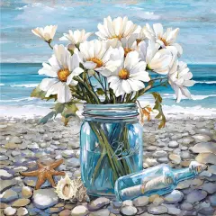 Diamond Art Kits for Adults,Diamond Painting,Diamond Art 5D Flower Ocean Theme Blue Diamond Art Kits for Adults Beginner Gem Art Full Drill for Adults Home Wall Decor Gifts (12x16inch)