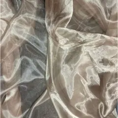 1 Yard Sheer Organza Fabric Crisp Lightweight Elegant Material for Decor Fashion Crafts Champagne