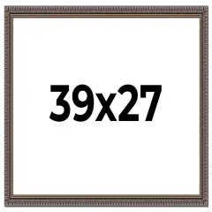 Ornate Black Picture Frame - UV Acrylic, Backing Board, Hanging Hardware Included