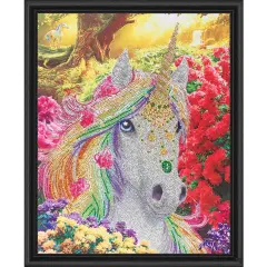 Crystal ArtUnicorn Forest Mounted Kit Diamond Painting Multi