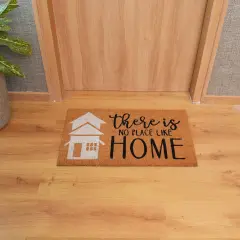 Natural Coir Door Mat with Non-Slip Backing, Indoor Outdoor Entry Doormat