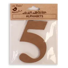 Little Birdie MDF Number 4" 1/Pkg-5