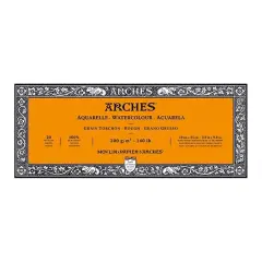 Arches Watercolor Block 3.9""x9.8"", 140lb Rough, 20 Sheets