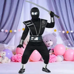 Boys Mirror Ninja Costume, Reflective Stealth Halloween Outfit