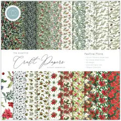 Craft Consortium Double-Sided Paper Pad 12"X12" 30/Pkg-Festive Flora, 20 Designs