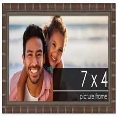 7x4 Modern Bamboo Picture Frame with UV-Resistant Acrylic & Acid Free Backing, Available in5 Finishes - Gold, Silver, Brown, Black, and Natural