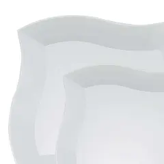 White Wave Plastic Dinnerware Value Set (120 Guests)