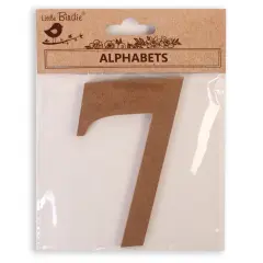 Little Birdie MDF Number 4" 1/Pkg-7